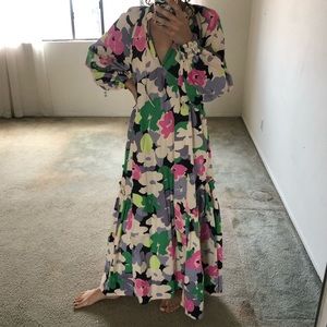 NWT H&M Flower Kaftan Dress